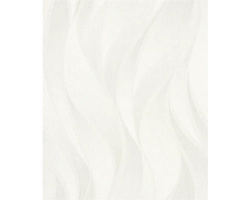 Wit behang met golvend lijnenpatroon