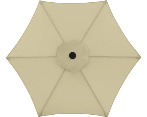 Bovenaanzicht van een parasol