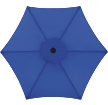 Bovenaanzicht van een zeshoekige parasol