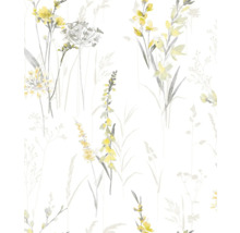 Behang met bloemmotief en plantenafbeeldingen