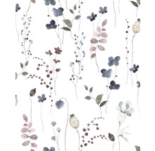 Naadloos patroon met bloemen en bladeren in waterverf look