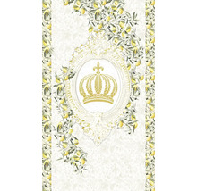 Decoratieve stof met citroenen en kroon in lijst