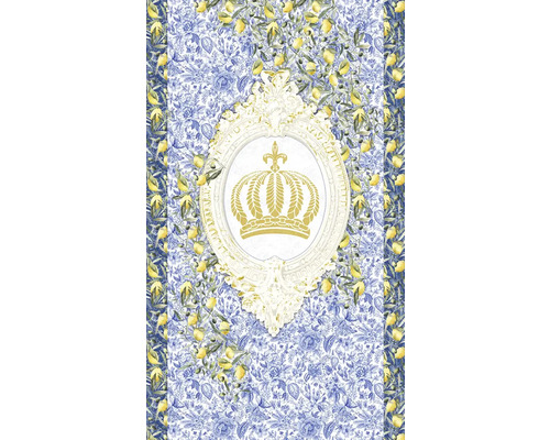 Decoratief papier met kroonmotief en bloempatroon