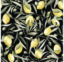 Decoratief patroon met citroenen, olijven en bladeren