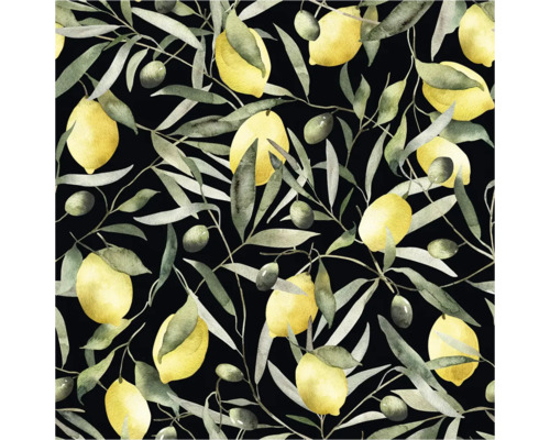 Decoratief patroon met citroenen, olijven en bladeren