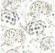 Behang met bloemig aquarelpatroon