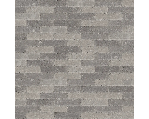 Grijze stenen muur met rechthoekige stenen