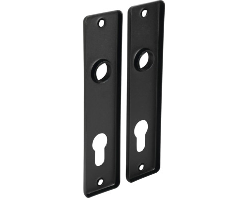 PERTURA Schild met sleutelgat PC72 zwart, 2 stuks Deurbeslag van metaal in een set