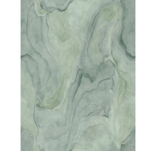 Behang met marmerlook in verschillende groene tinten