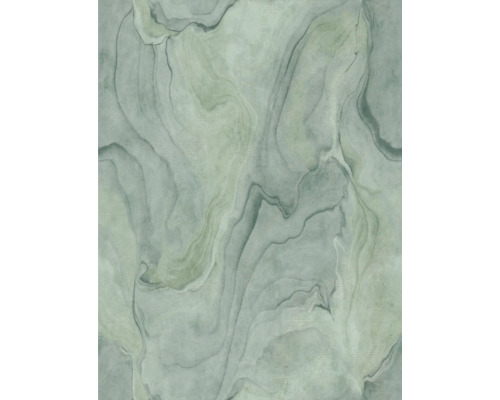 Behang met marmerlook in verschillende groene tinten