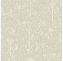 Behang met bosdiermotief