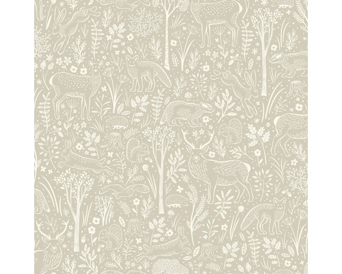 Behang met bosdiermotief