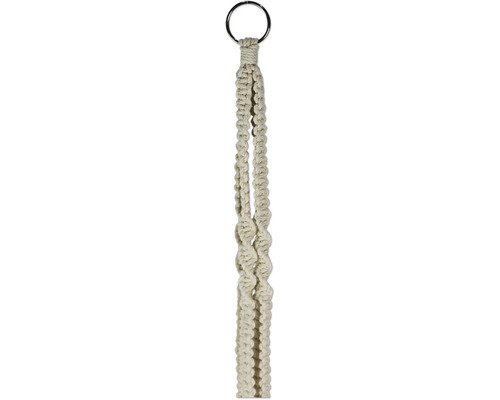 Plantenhanger van gevlochten touw met metalen ring