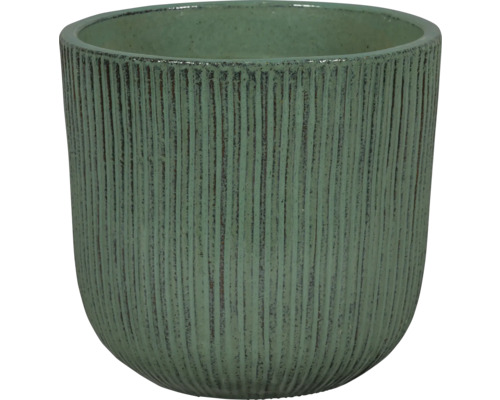 Bloempot met verticale ribbels