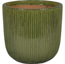 Bloempot van keramiek met geribbeld oppervlak