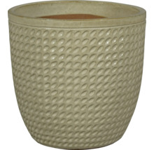 Keramische bloempot met stippenpatroon