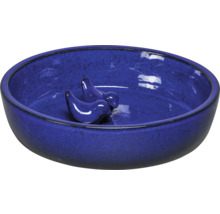 Keramische vogeldrinkbak met twee vogelbeeldjes