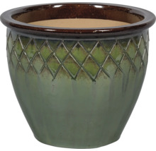 Keramische plantenpot met ruitpatroon