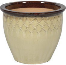 Keramische plantenbak met ruitpatroon