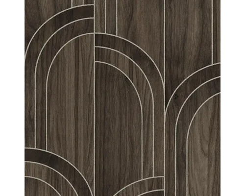 Decoratieve plaat met geometrisch patroon in houtlook