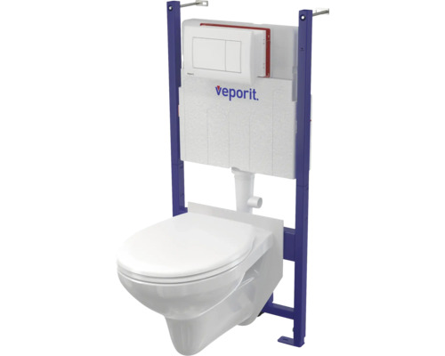 Wandclosetset met inbouwreservoir en bedieningspaneel