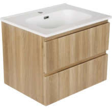 Wastafelonderkast met twee laden en wastafel