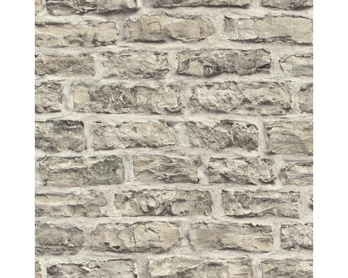 Behang met steenmuurmotief