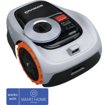 Navimow robotmaaier met bedieningselementen en Smart Home logo
