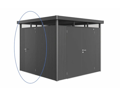 Metalen tuinhuis met twee deuren