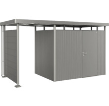 Metalen gereedschapsschuur met schuifdeur en dak