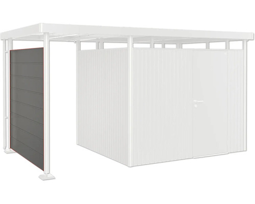 Metalen carport met zijwand en opbergruimte