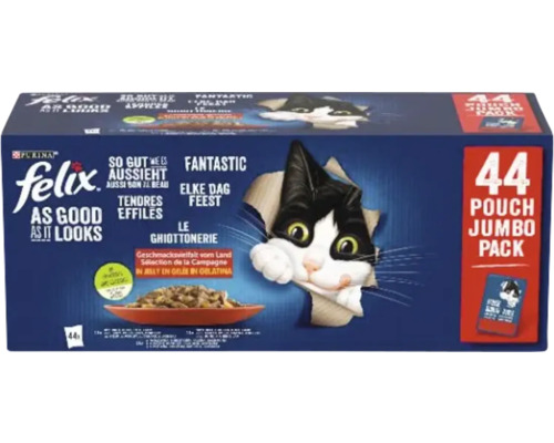 Felix kattenvoeding multipack met 44 portiezakjes