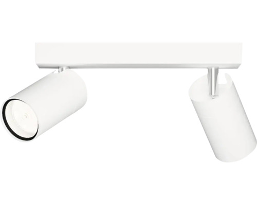 PHILIPS Plafondspot badkamer Idris 2-lichts wit Plafondlamp met twee spots