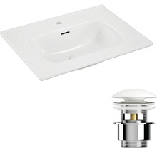 Wastafel met afvoergarnituur voor de badkamer