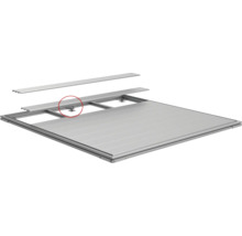 Aluminium terrasconstructie met verstelbare poten