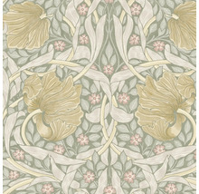 Bloembehang met tulpen, bladeren en kleine bloemen voor wanddecoratie