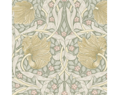 Bloembehang met tulpen, bladeren en kleine bloemen voor wanddecoratie