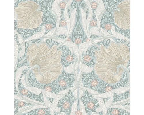 Behang met bloemmotief van bloemen en bladeren