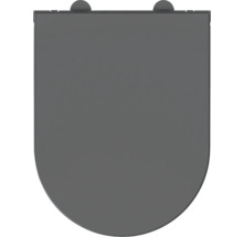 Grijze toiletbril van bovenaf