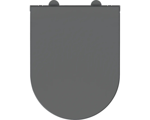 Grijze toiletbril van bovenaf