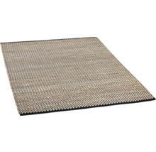 Natuurlijk vezel tapijt met geometrisch patroon en rand