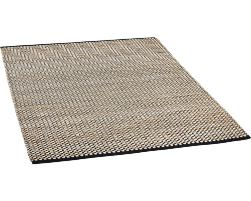 Natuurlijk vezel tapijt met geometrisch patroon en rand