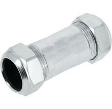 Metalen pijpverbinding met twee schroefverbindingen