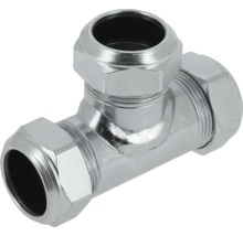 Metalen T-stuk met schroefverbindingen voor buizen