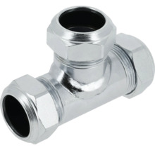 Metalen T-stuk voor sanitaire installaties