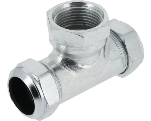 Metalen T-stuk met schroefdraad