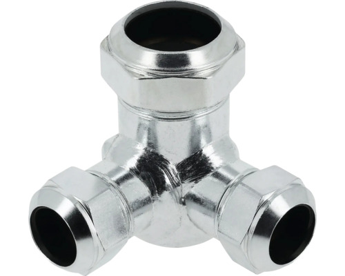 Metalen T-stuk voor sanitaire installaties