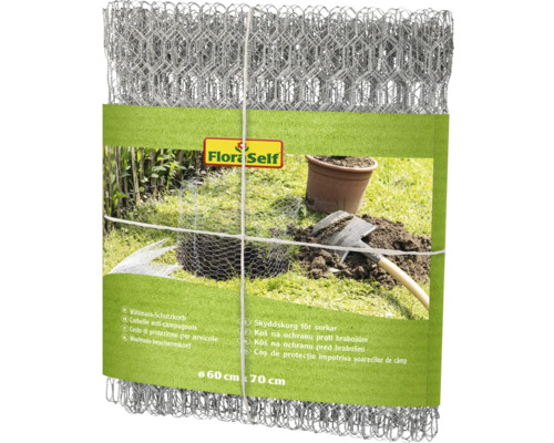 Woelmuisbeschermkorf met afmetingen 60 cm x 70 cm ter bescherming tegen woelmuizen