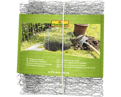 Woelmuis beschermkorf van gaas, 35 bij 40 centimeter