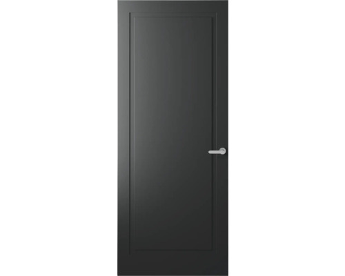 Grijze binnendeur met deurbeslag